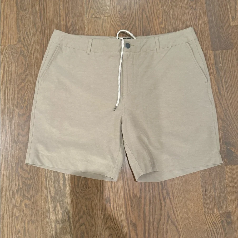 Faherty Mens All Day Belt Loop khaki Shorts size 40 E academia y2k preppy
